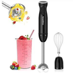 Immersion Blender, Handheld, 12-Speed, with wisk and 24oz container